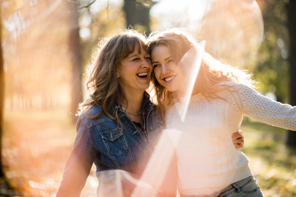 Teenager and her mother happy after finding adolescent mental health treatment in New Jersey
